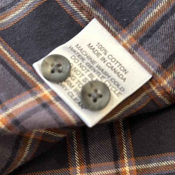 PAUL STUART COTTON FLANNEL MENS SHIRT SIZE L - Picture 5 of 8